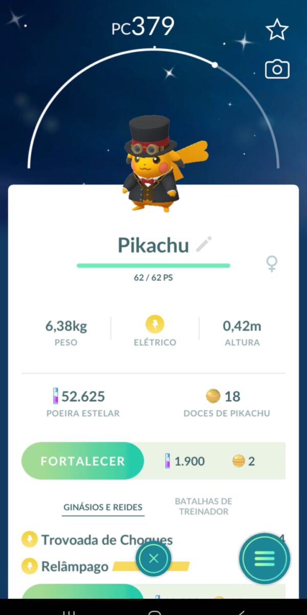 Pikachu Shiny Roupa Especial Vermelho Femea