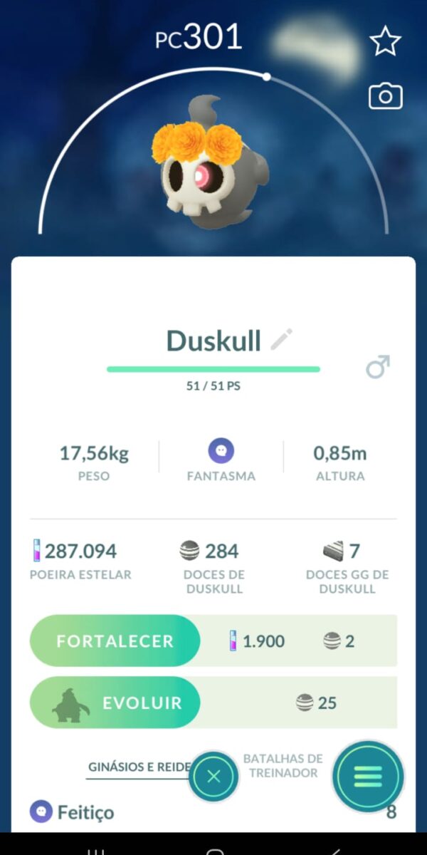 Duskull Roupa Especial