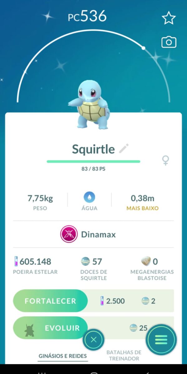 Squirtle Shiny Dinamax