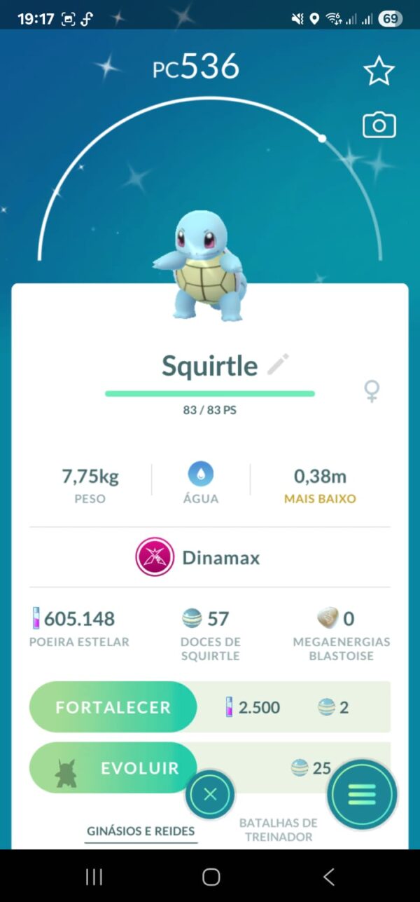 Squirtle Shiny Dinamax