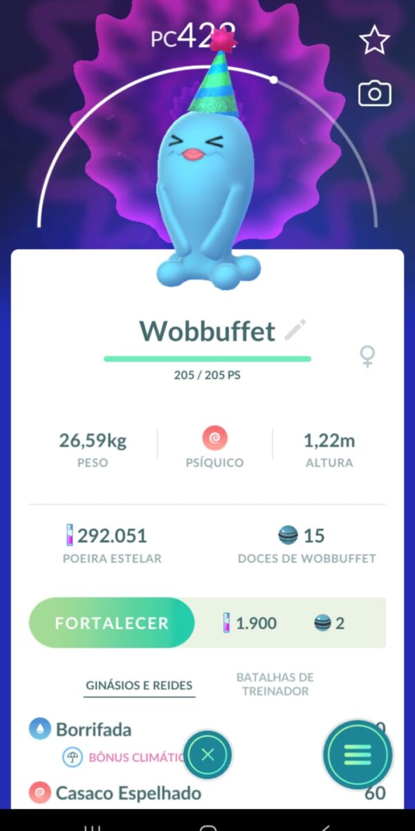 Wobbuffet Roupa Especial Femea
