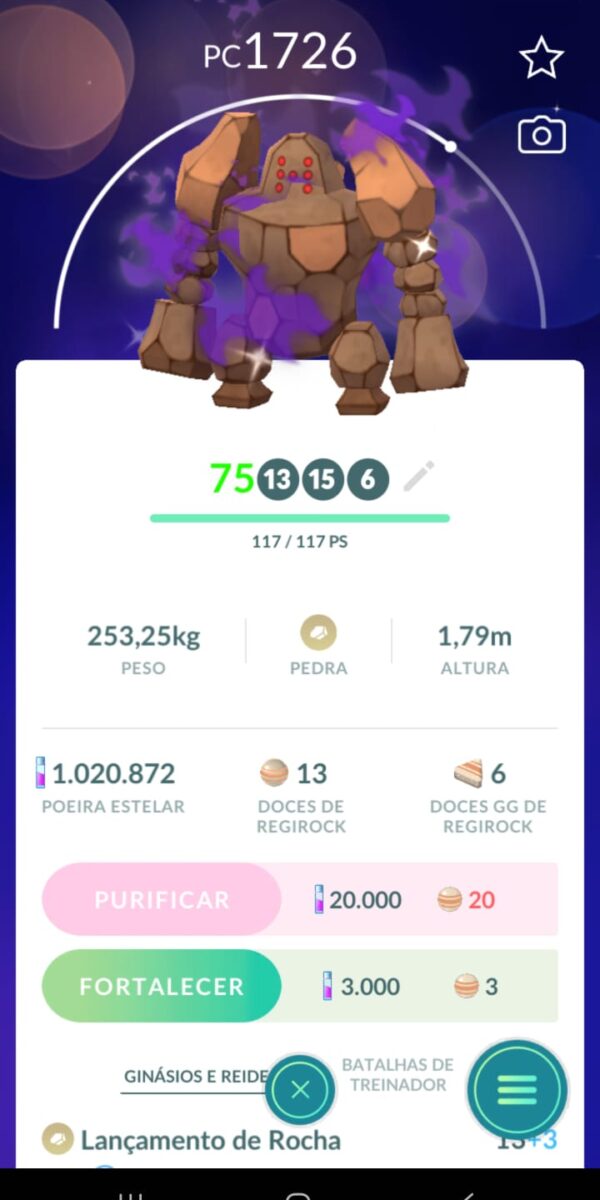Regirock Shiny Shadow