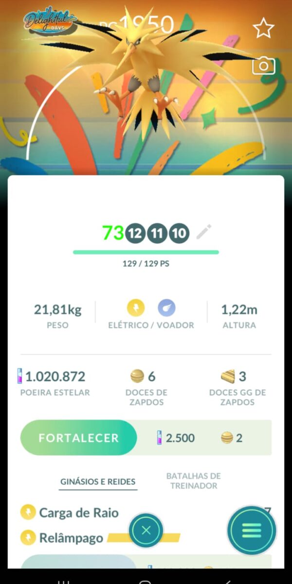 Zapdos Fundo Especial