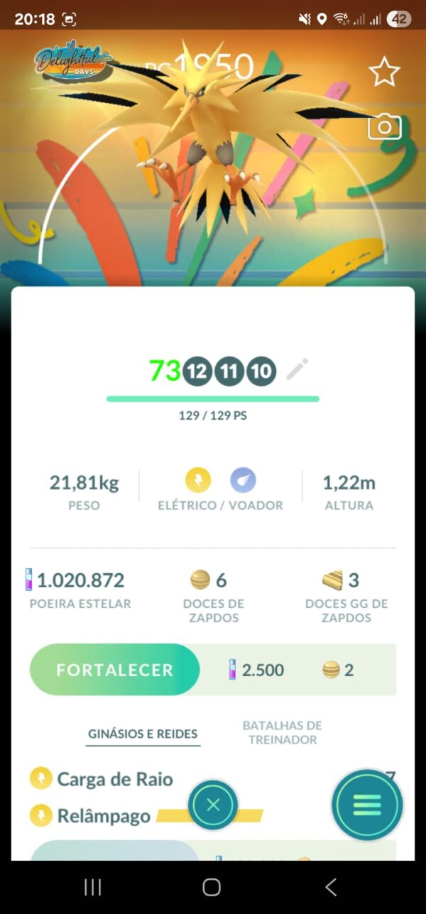 Zapdos Fundo Especial
